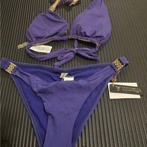 NWT Vitamin A Purple Bikini, Sz M (6-8)